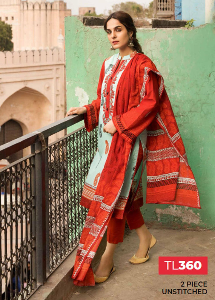 Gul Ahmed Embroidered Lawn Suits Unstitched 2 Piece GA21LL TL360 - Summer Collection