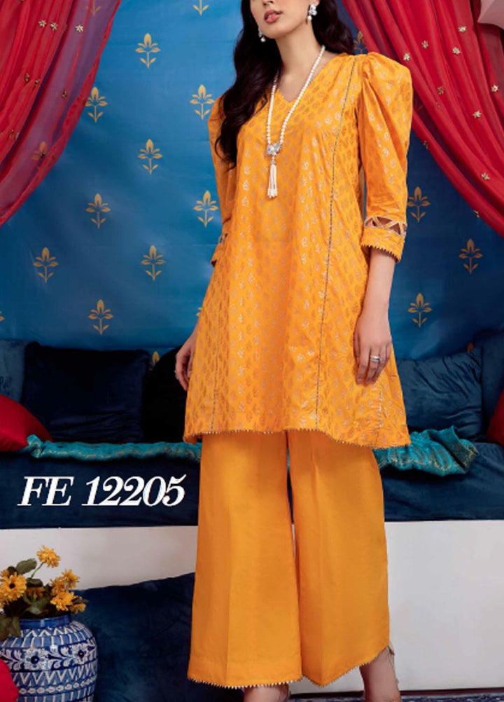 Sunehri By Gul Ahmed Embroidered Lawn Suits Unstitched 2 Piece GA21SL FE-12205 - Summer Collection