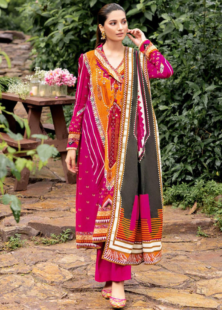 Gul Ahmed Printed Khaddar Suits Unstitched 3 Piece GA22W K-22040B - Winter Collection