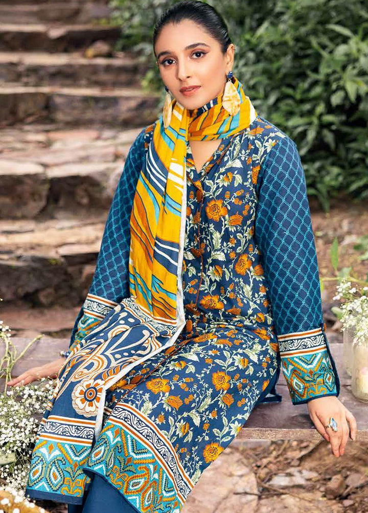 Gul Ahmed Printed Khaddar Suits Unstitched 3 Piece GA22W K-22043A - Winter Collection