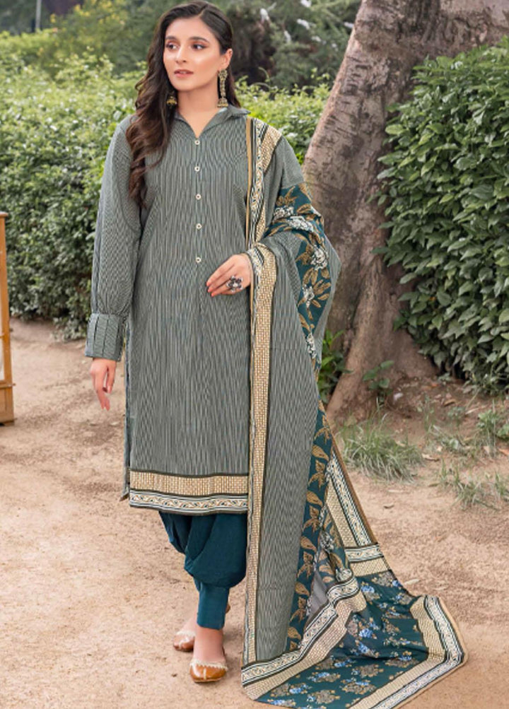 Gul Ahmed Printed Khaddar Suits Unstitched 3 Piece GA22W K-22044A - Winter Collection