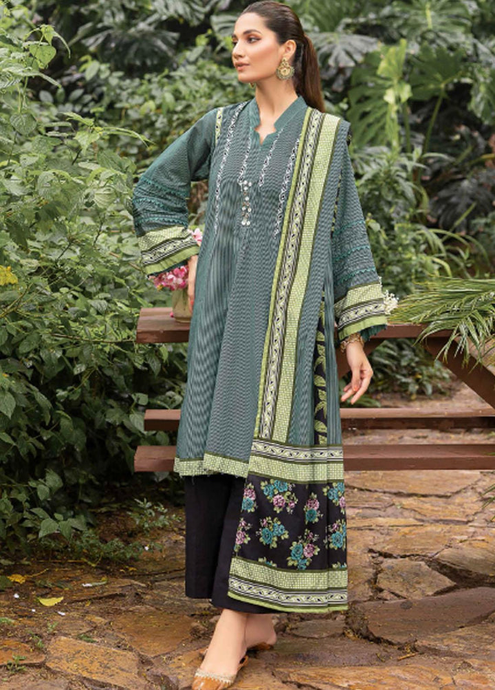 Gul Ahmed Printed Khaddar Suits Unstitched 3 Piece GA22W K-22044B - Winter Collection