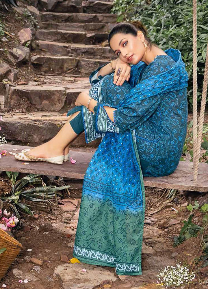 Gul Ahmed Printed Khaddar Suits Unstitched 3 Piece GA22W K-22048A - Winter Collection