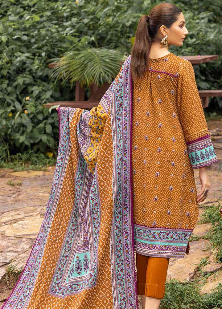 Gul Ahmed Printed Khaddar Suits Unstitched 3 Piece GA22W K-22059B - Winter Collection