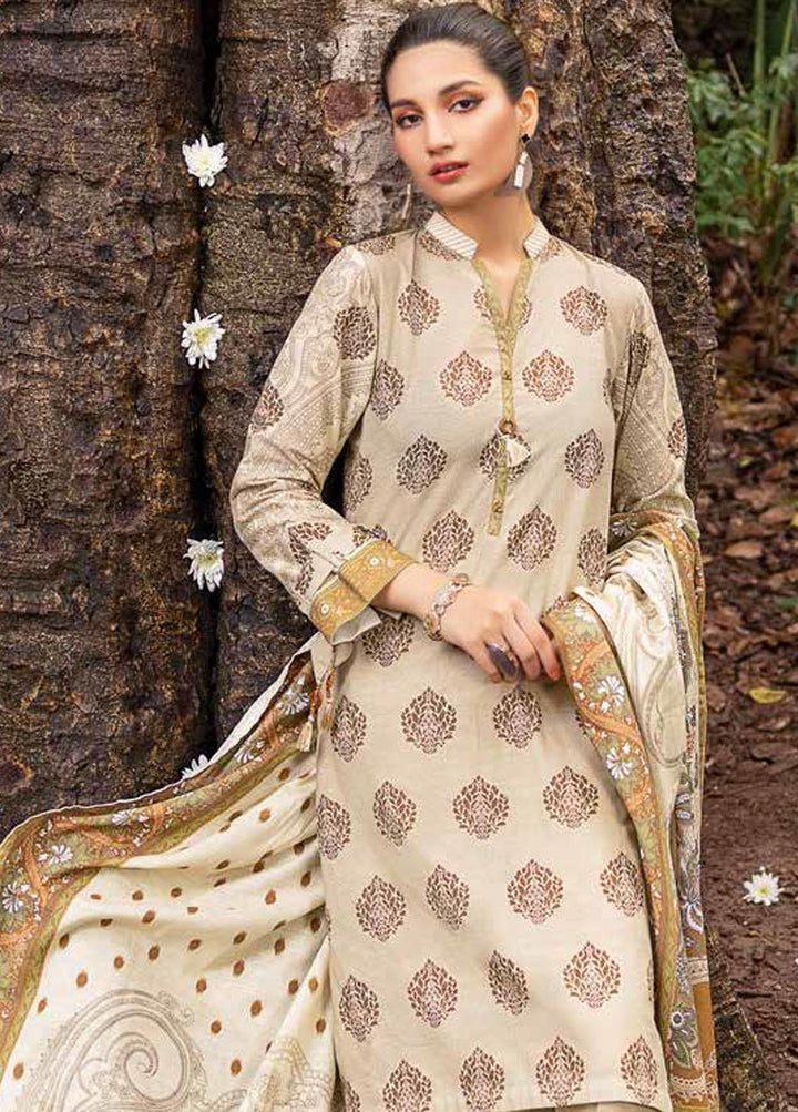 Gul Ahmed Printed Khaddar Suits Unstitched 3 Piece GA22W K-22060B - Winter Collection