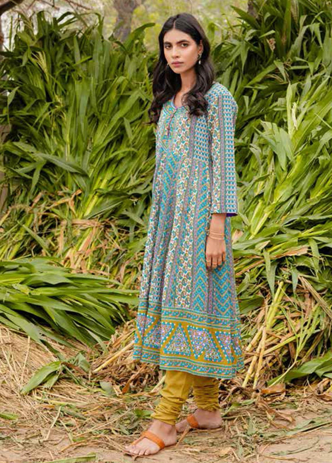 Gul Ahmed Printed Lawn  Unstitched Kurties GA21VG SL 873-A - Summer Collection