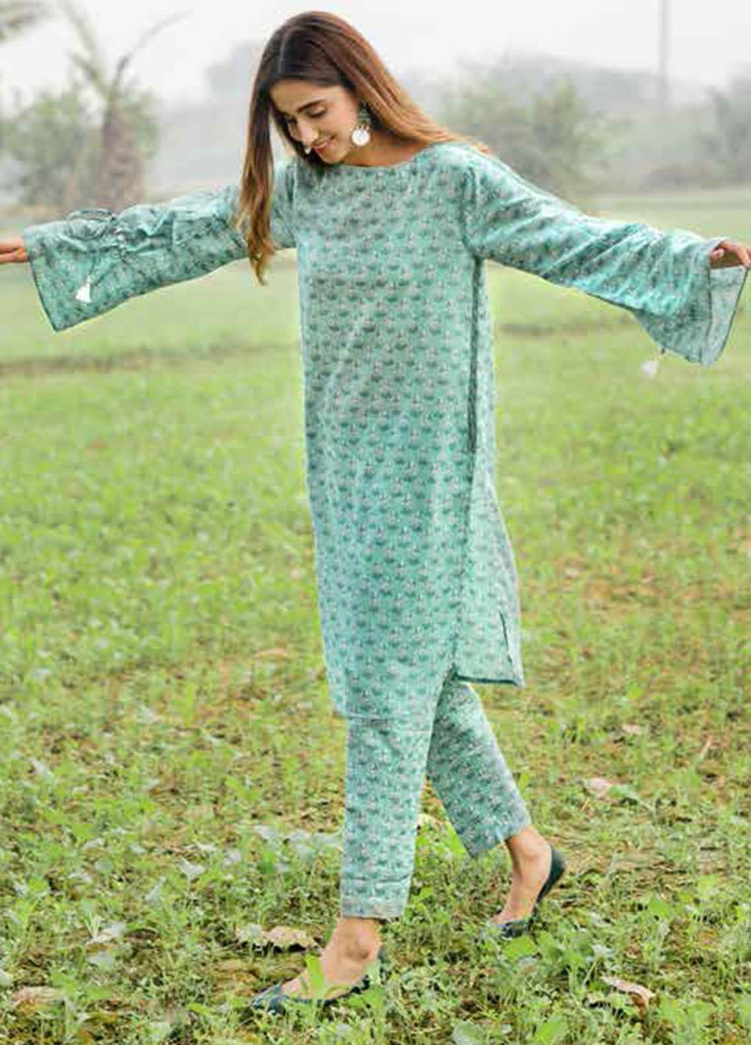 Gul Ahmed Printed Lawn  Unstitched Kurties GA21VG SL 897-B - Summer Collection