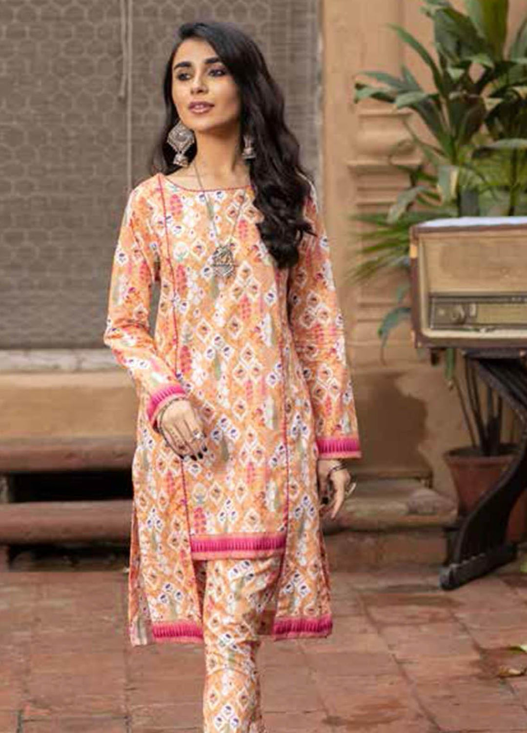 Gul Ahmed Printed Lawn  Unstitched Kurties GA21VG SL 968-A - Summer Collection