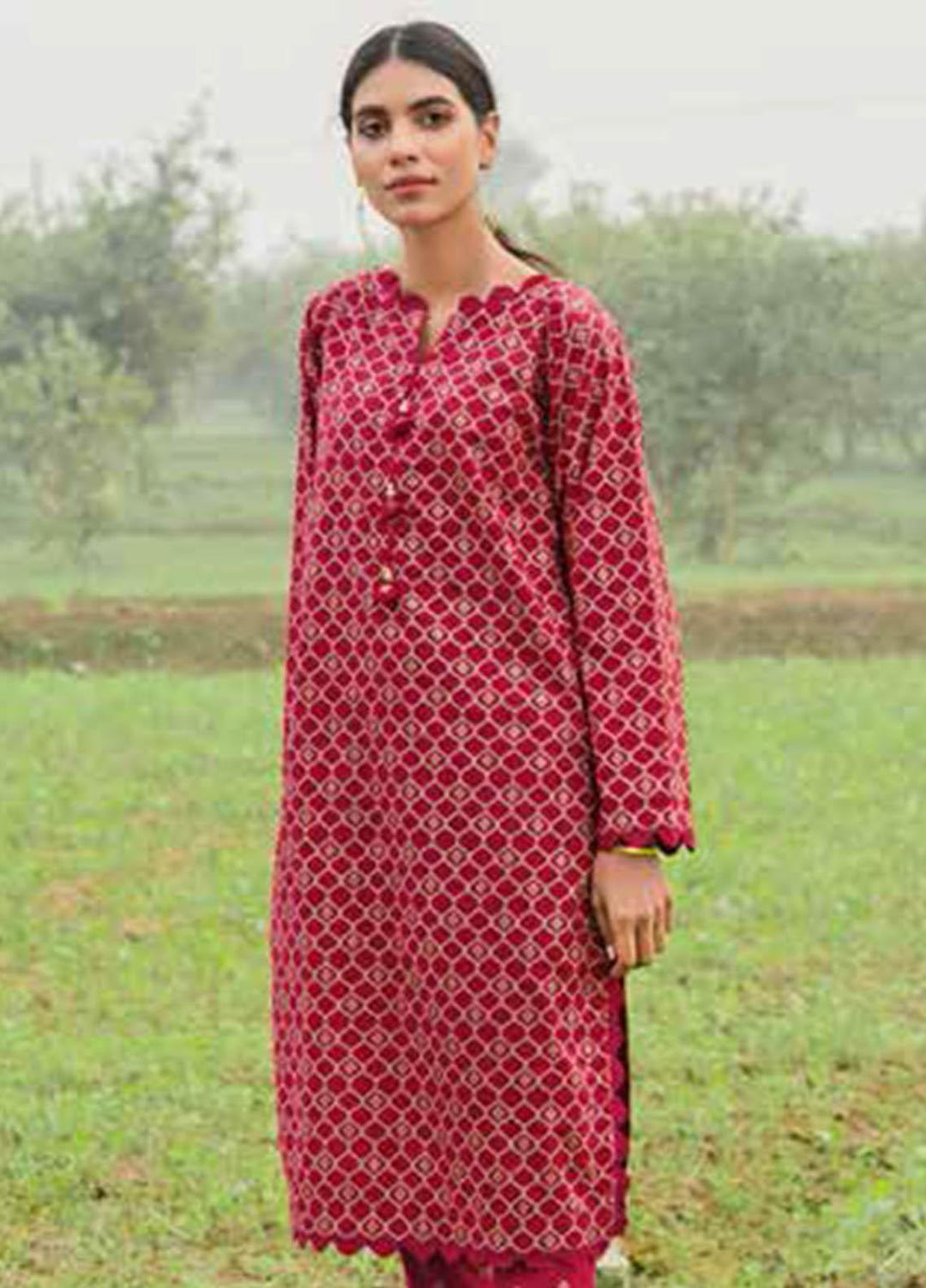 Gul Ahmed Printed Lawn Suits Unstitched 2 Piece GA21VG TL 298-B - Summer Collection