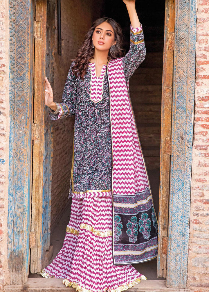 Vintage Garden By Gul Ahmed Printed Lawn Suits Unstitched 3 Piece GA23V CL-32234B - Summer Collection
