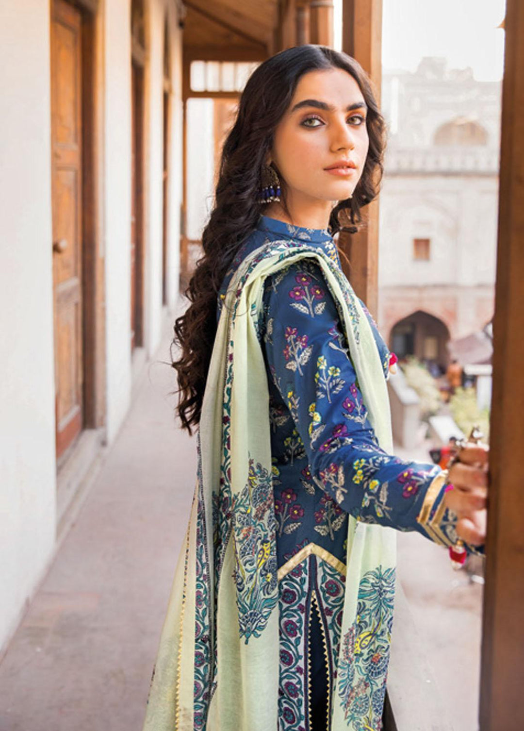 Vintage Garden By Gul Ahmed Printed Lawn Suits Unstitched 3 Piece GA23V CL-32236B - Summer Collection