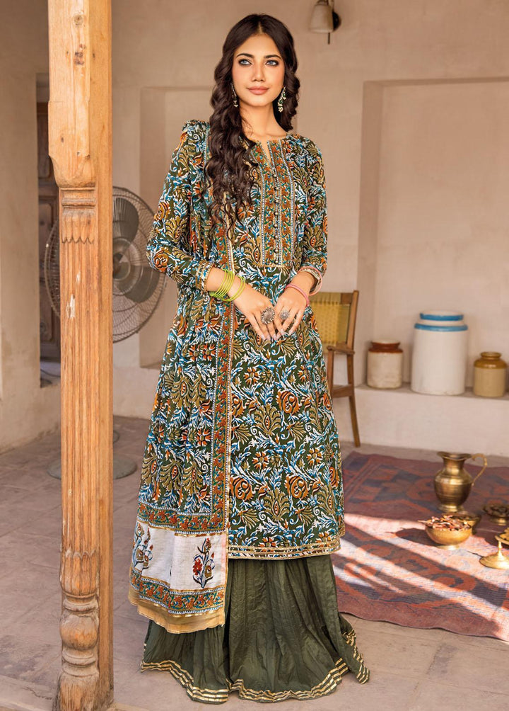 Vintage Garden By Gul Ahmed Printed Lawn Suits Unstitched 3 Piece GA23V CL-32237A - Summer Collection