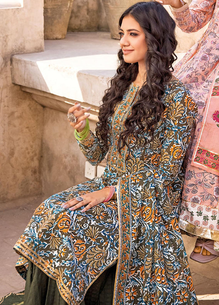 Vintage Garden By Gul Ahmed Printed Lawn Suits Unstitched 3 Piece GA23V CL-32237A - Summer Collection