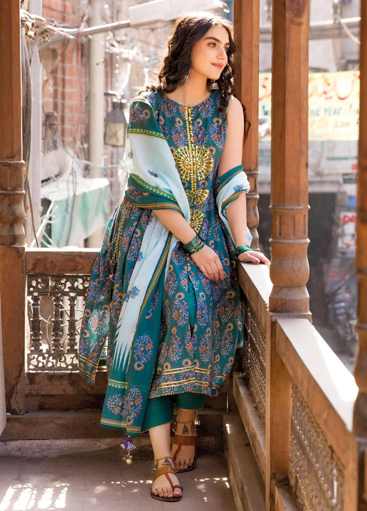 Vintage Garden By Gul Ahmed Printed Lawn Suits Unstitched 3 Piece GA23V CL-32238A - Summer Collection