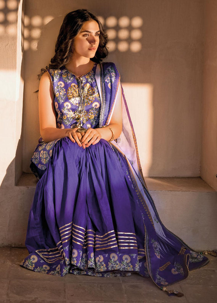 Vintage Garden By Gul Ahmed Printed Lawn Suits Unstitched 3 Piece GA23V CL-32238B - Summer Collection