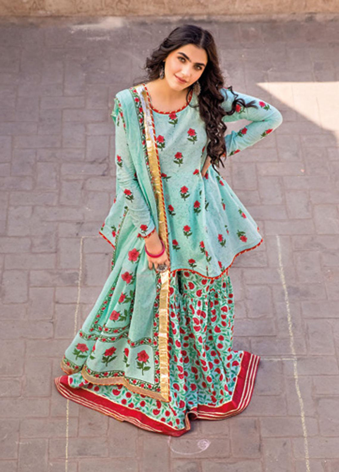 Vintage Garden By Gul Ahmed Printed Lawn Suits Unstitched 3 Piece GA23V CL-32239B - Summer Collection