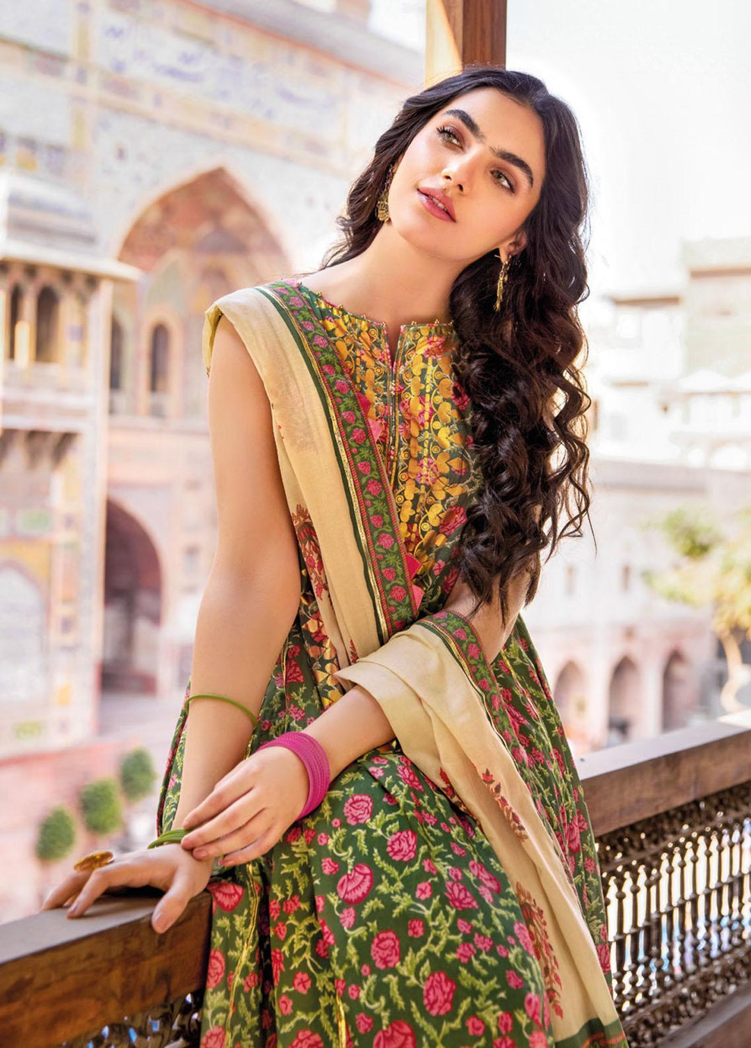 Vintage Garden By Gul Ahmed Printed Lawn Suits Unstitched 3 Piece GA23V CL-32240A - Summer Collection