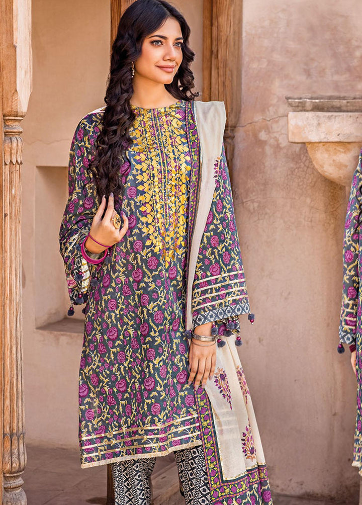 Vintage Garden By Gul Ahmed Printed Lawn Suits Unstitched 3 Piece GA23V CL-32240B - Summer Collection