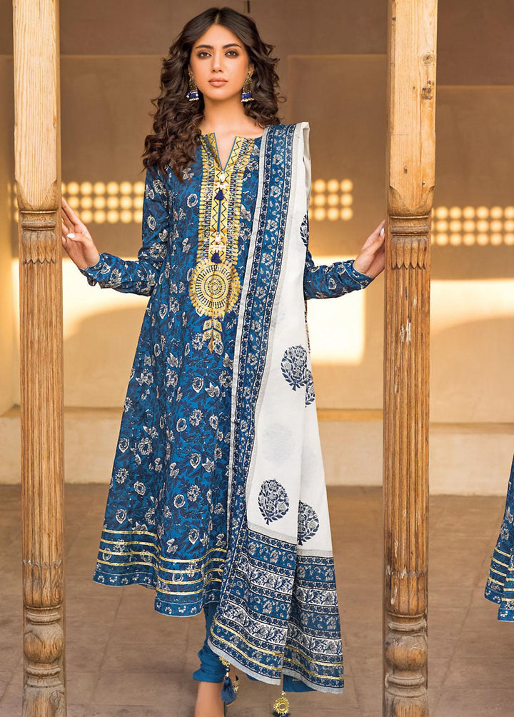 Vintage Garden By Gul Ahmed Printed Lawn Suits Unstitched 3 Piece GA23V CL-32243B - Summer Collection