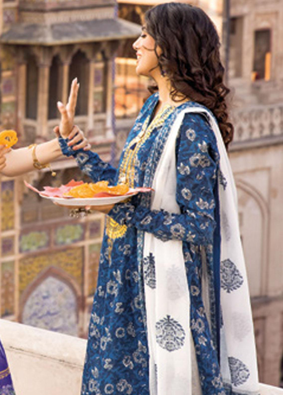 Vintage Garden By Gul Ahmed Printed Lawn Suits Unstitched 3 Piece GA23V CL-32243B - Summer Collection