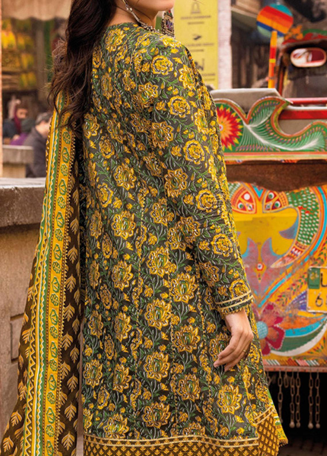 Vintage Garden By Gul Ahmed Printed Lawn Suits Unstitched 3 Piece GA23V CL-32449A - Summer Collection
