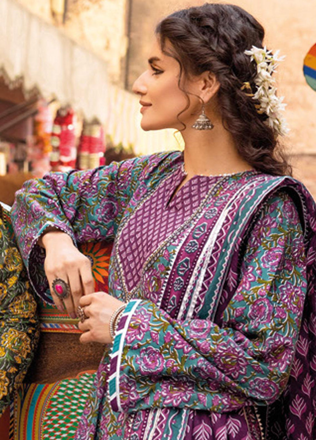 Vintage Garden By Gul Ahmed Printed Lawn Suits Unstitched 3 Piece GA23V CL-32449B - Summer Collection