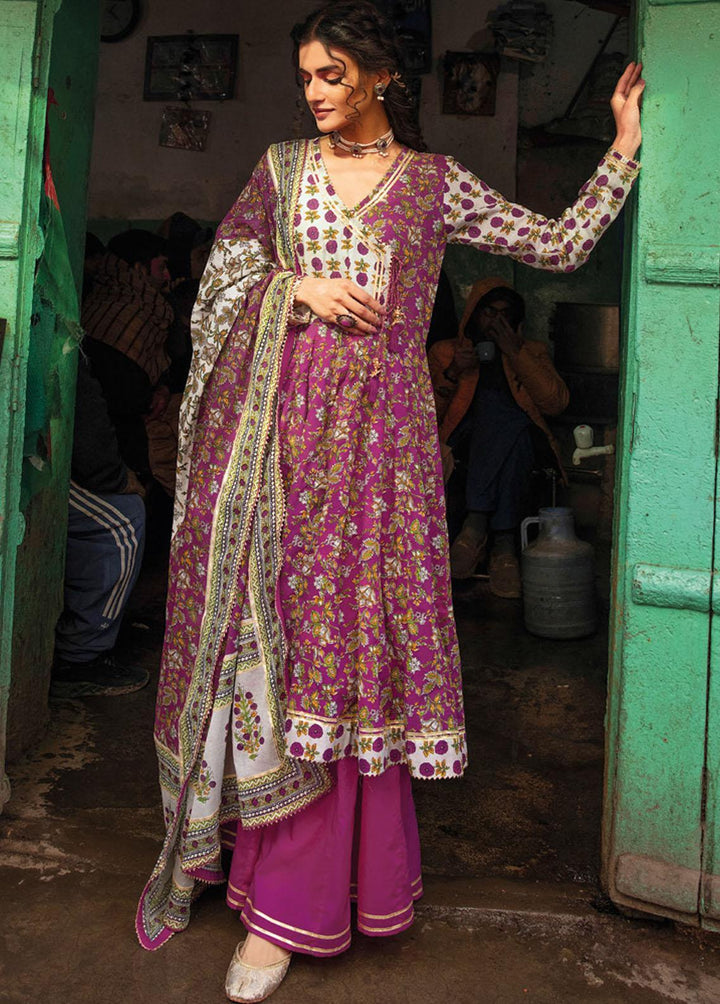 Vintage Garden By Gul Ahmed Printed Lawn Suits Unstitched 3 Piece GA23V CL-32463B - Summer Collection