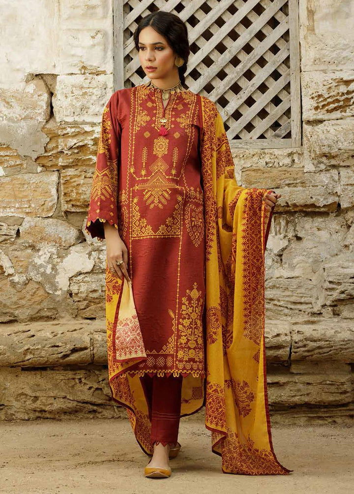 Vintage By Gul Ahmed Printed Lawn Suits Unstitched 3 Piece GA22V CL-22150 - Summer Collection