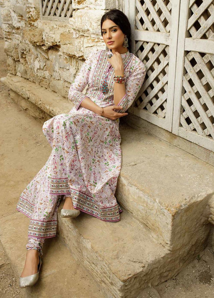 Vintage By Gul Ahmed Printed Lawn Suits Unstitched Kurti GA22V SL-22003 - Summer Collection