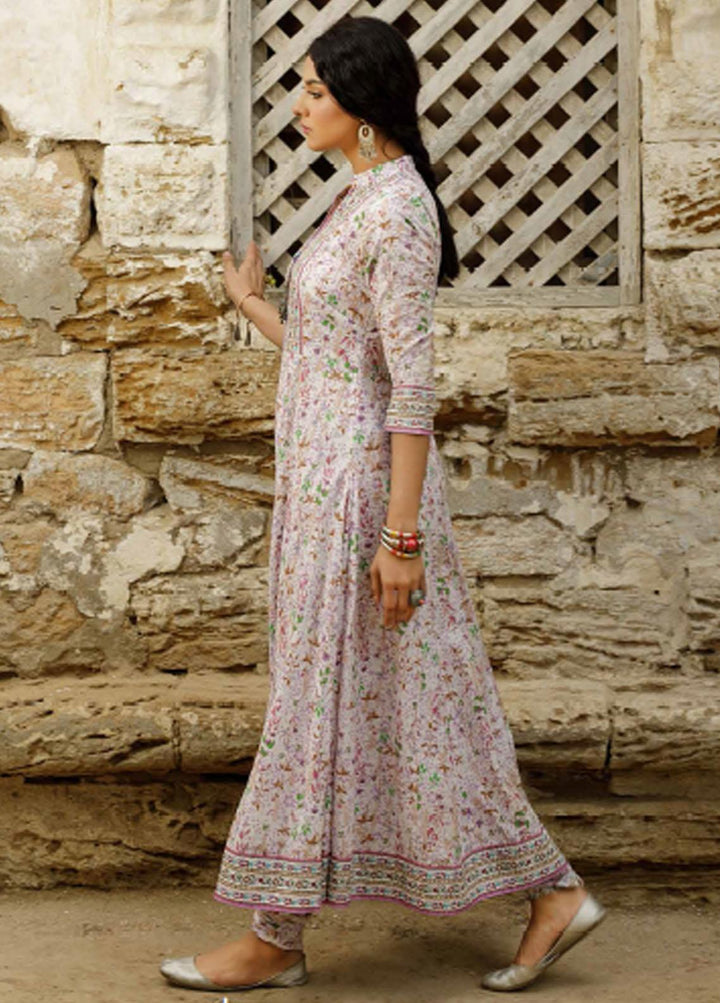 Vintage By Gul Ahmed Printed Lawn Suits Unstitched Kurti GA22V SL-22003 - Summer Collection