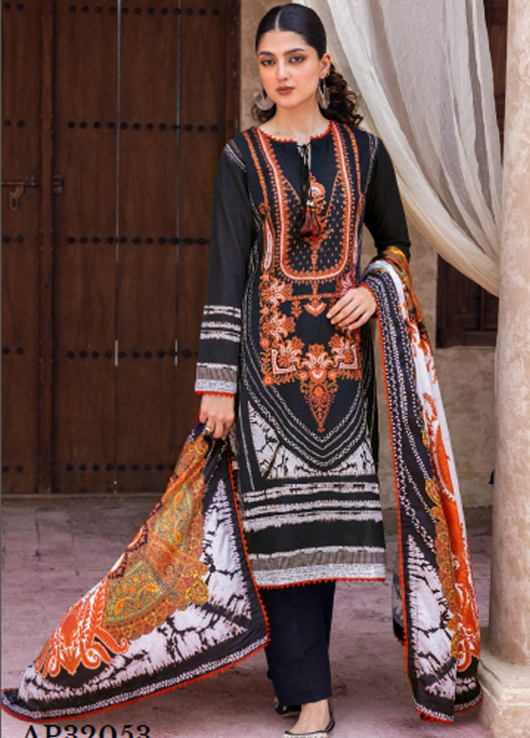 Gul Ahmed Embroidered Pashmina Suits Unstitched 3 Piece GA23WB AP 32053 - Winter Collection