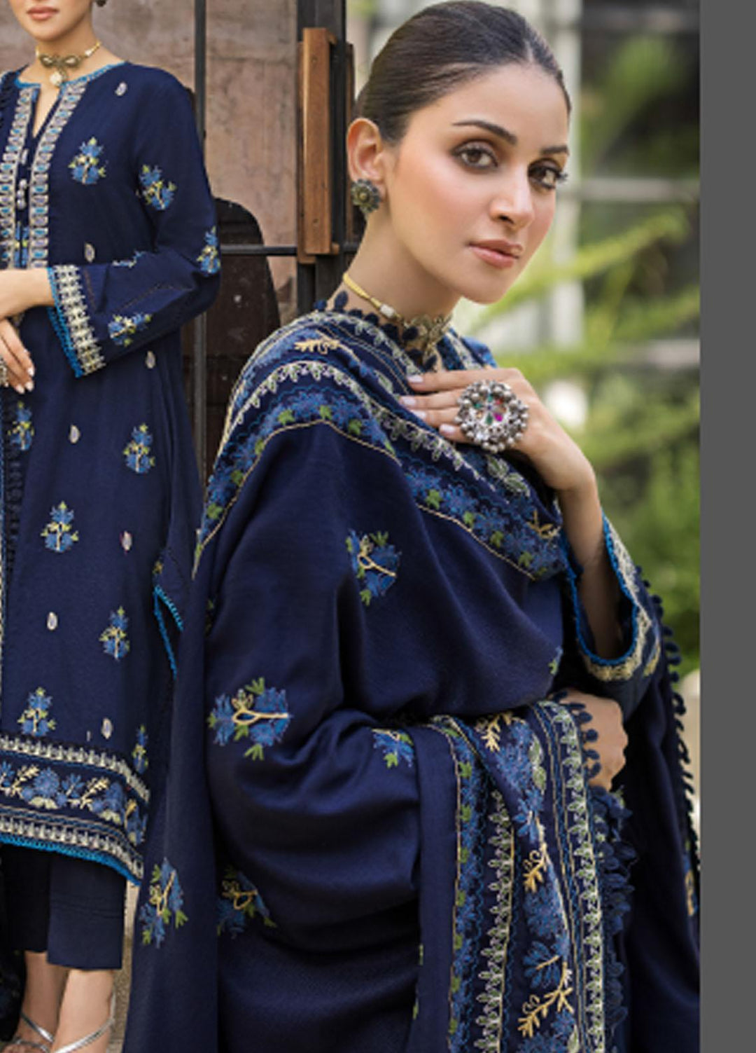 Gul Ahmed Embroidered Pashmina Suits Unstitched 3 Piece GA23WB AP 32070 - Winter Collection