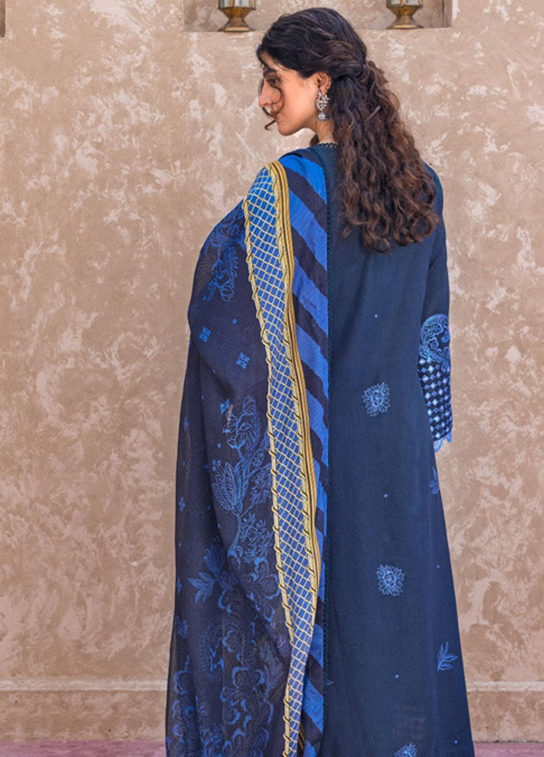 Gul Ahmed Embroidered Cotton Net Suits Unstitched 3 Piece GA23WB CN 32040 - Winter Collection