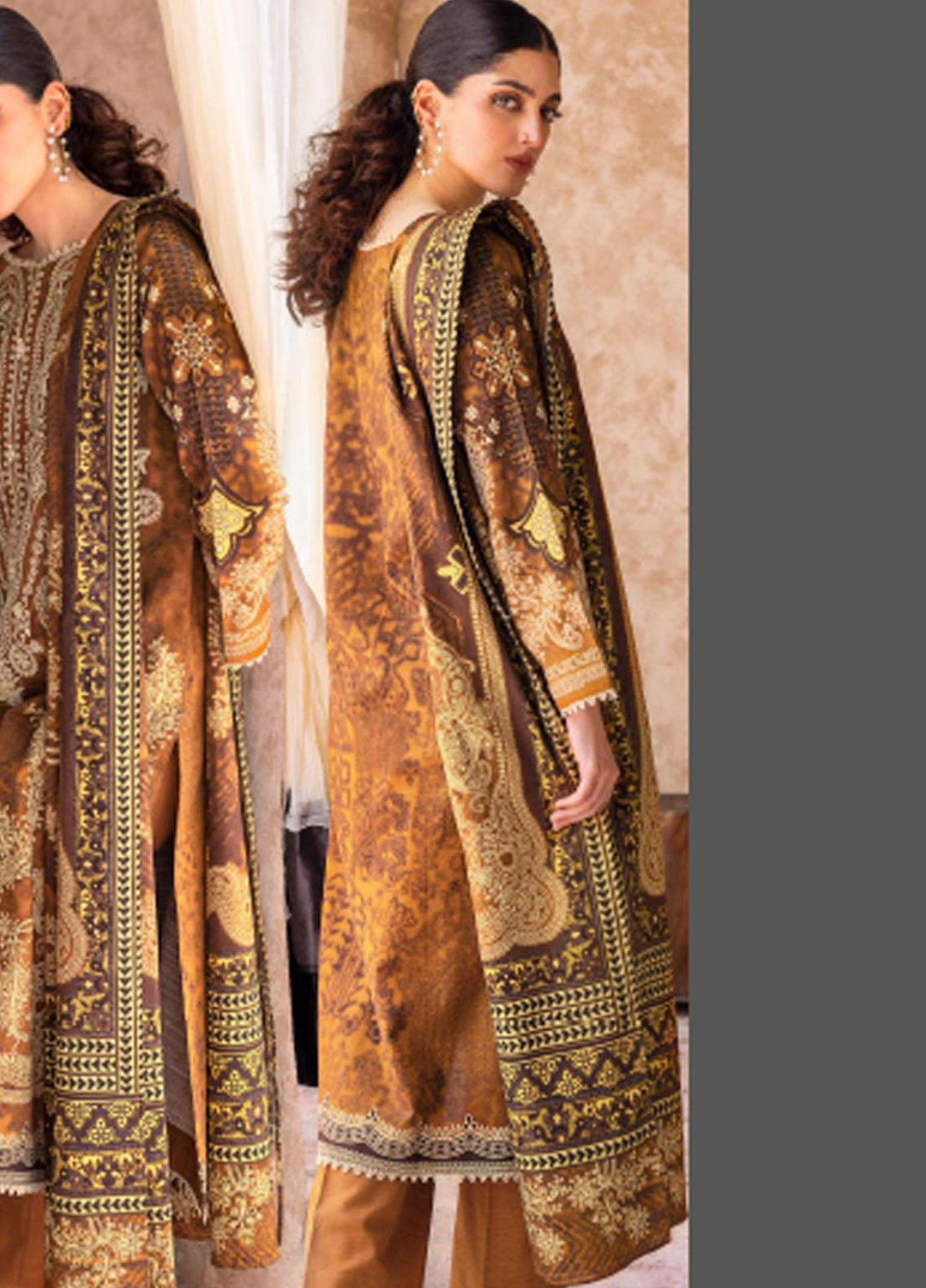 Gul Ahmed Embroidered Khaddar Suits Unstitched 3 Piece GA23WB K 32016 - Winter Collection