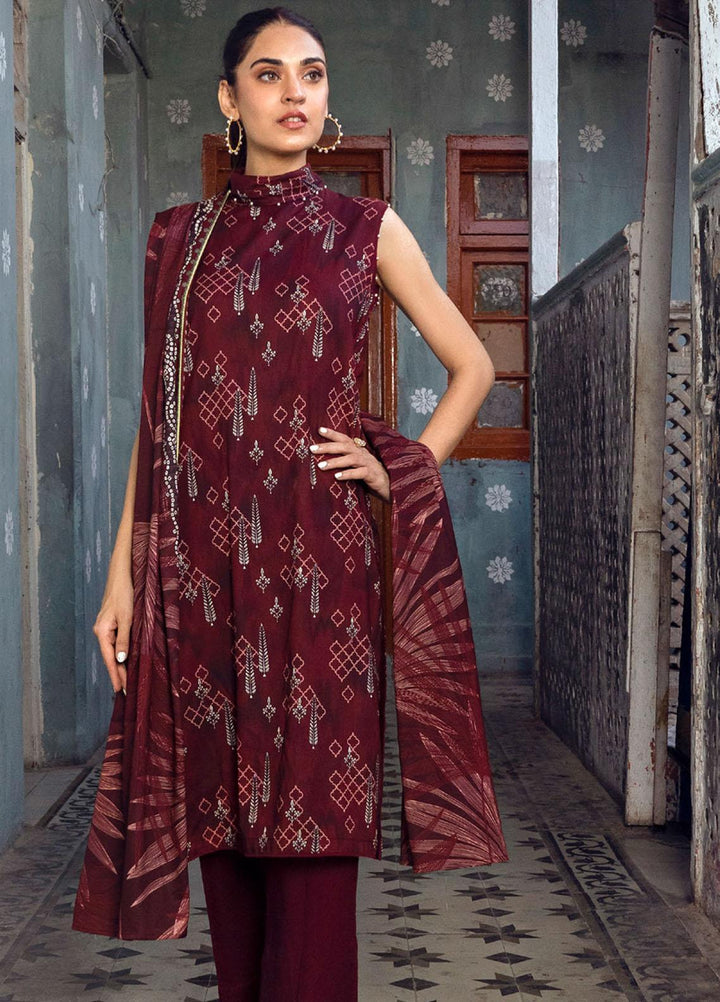 Gul Ahmed Embroidered Dobby Linen Suits Unstitched 3 Piece GA23WB LT 32013 B - Winter Collection