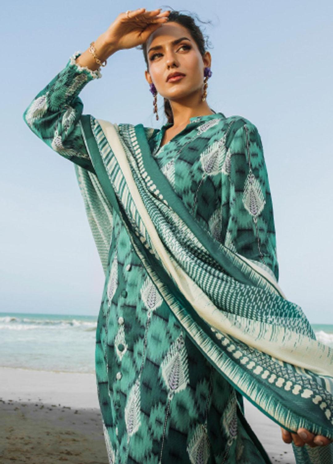 Gul Ahmed Embroidered Linen Suits Unstitched 3 Piece GA23WB LT 32020 B - Winter Collection