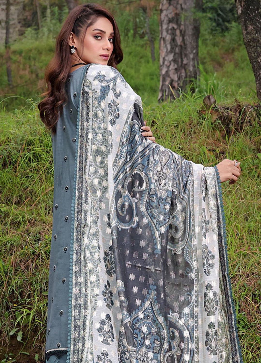 Gul Ahmed Embroidered Jacquard Suits Unstitched 3 Piece GA23WB MJ 32067 - Winter Collection