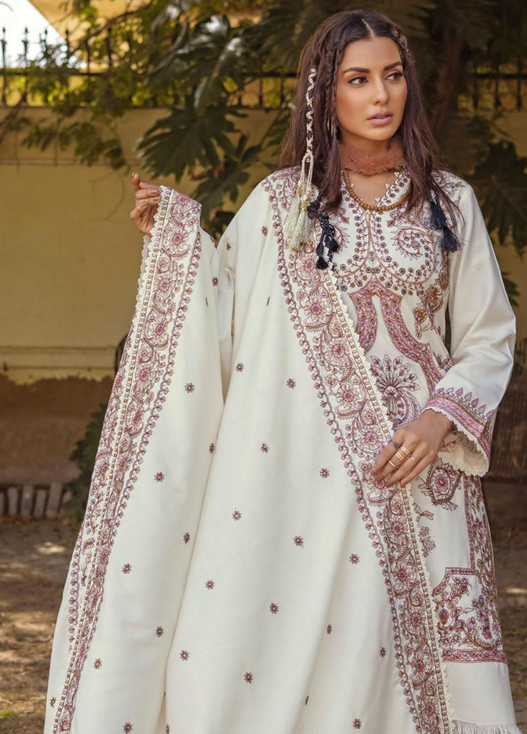 Gul Ahmed Embroidered Pashmina Suits Unstitched 3 Piece GA23WB RC 32009 - Winter Collection