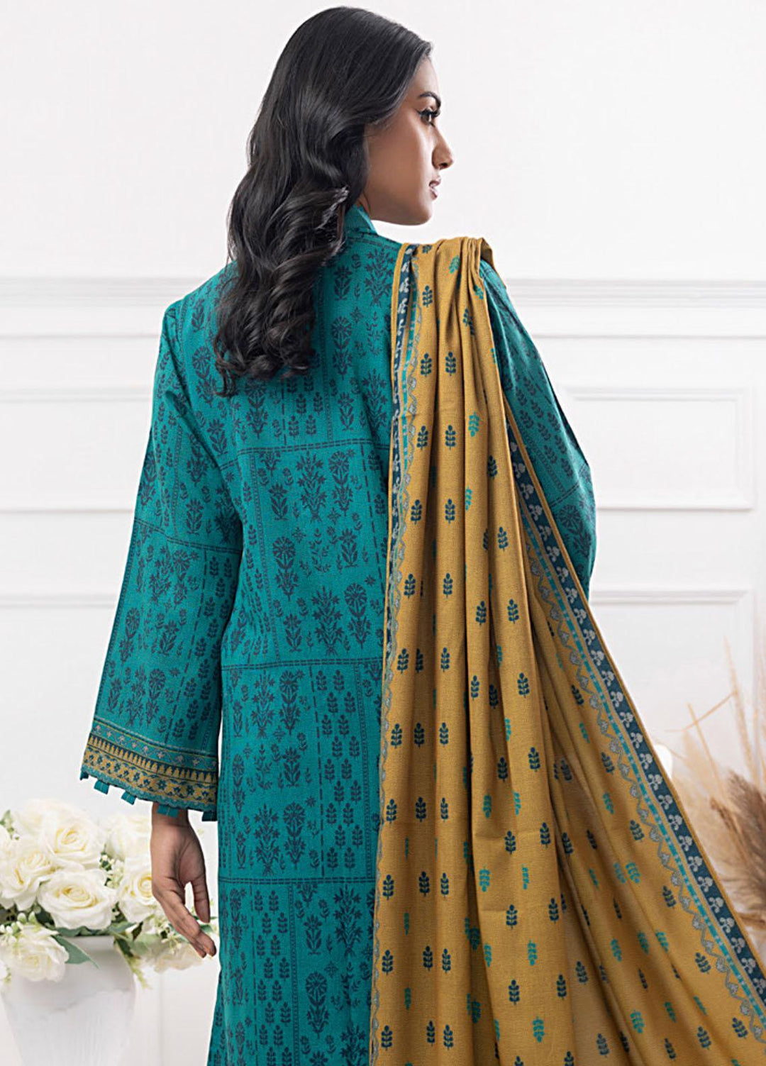 Gul Ahmed Embroidered Dhanak Suits Unstitched 3 Piece GA23WB WNS 32175 A - Winter Collection