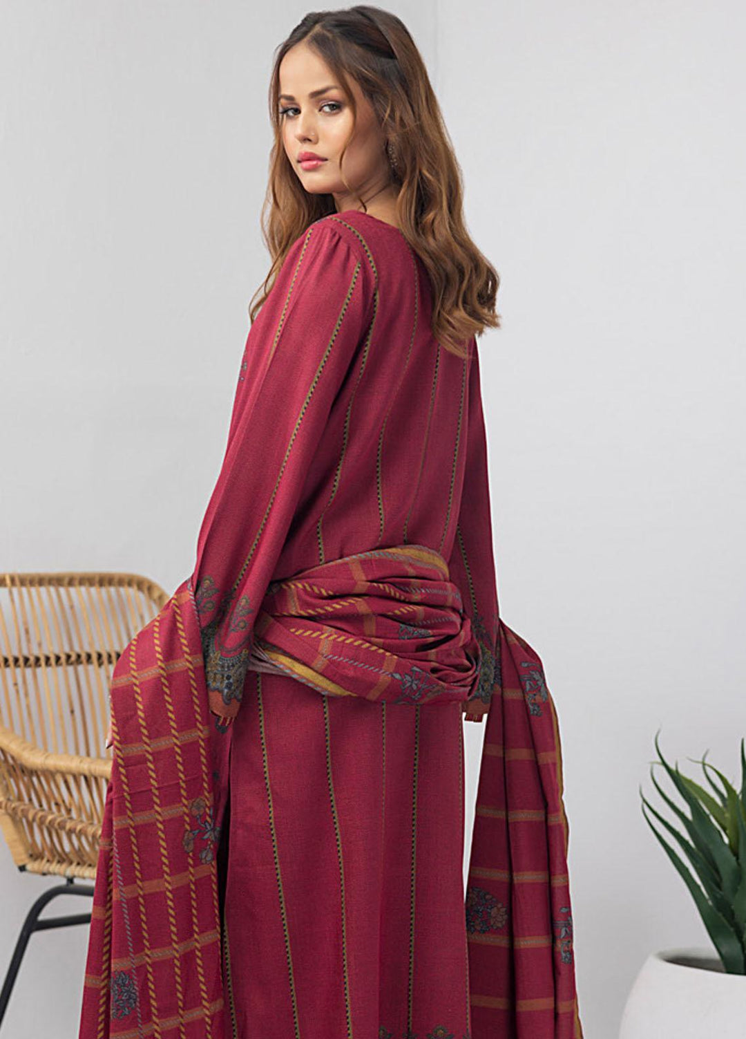 Gul Ahmed Embroidered Dhanak Suits Unstitched 3 Piece GA23WB WNS 32185 B - Winter Collection