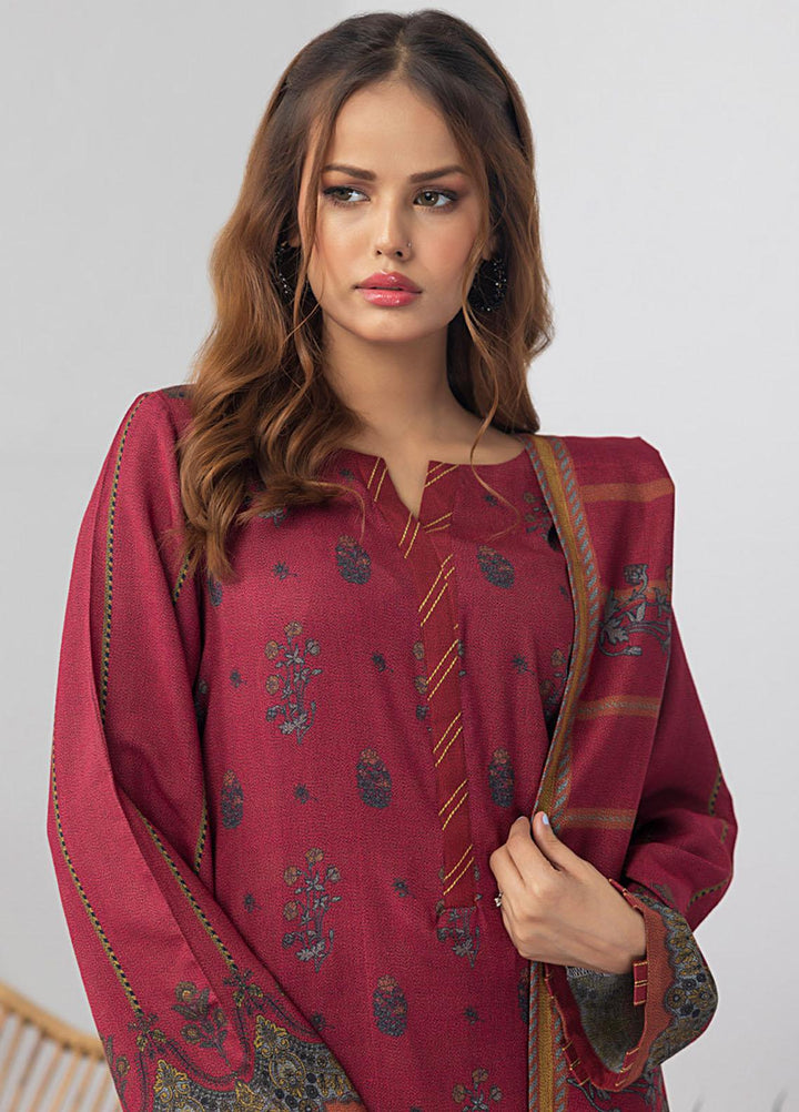 Gul Ahmed Embroidered Dhanak Suits Unstitched 3 Piece GA23WB WNS 32185 B - Winter Collection