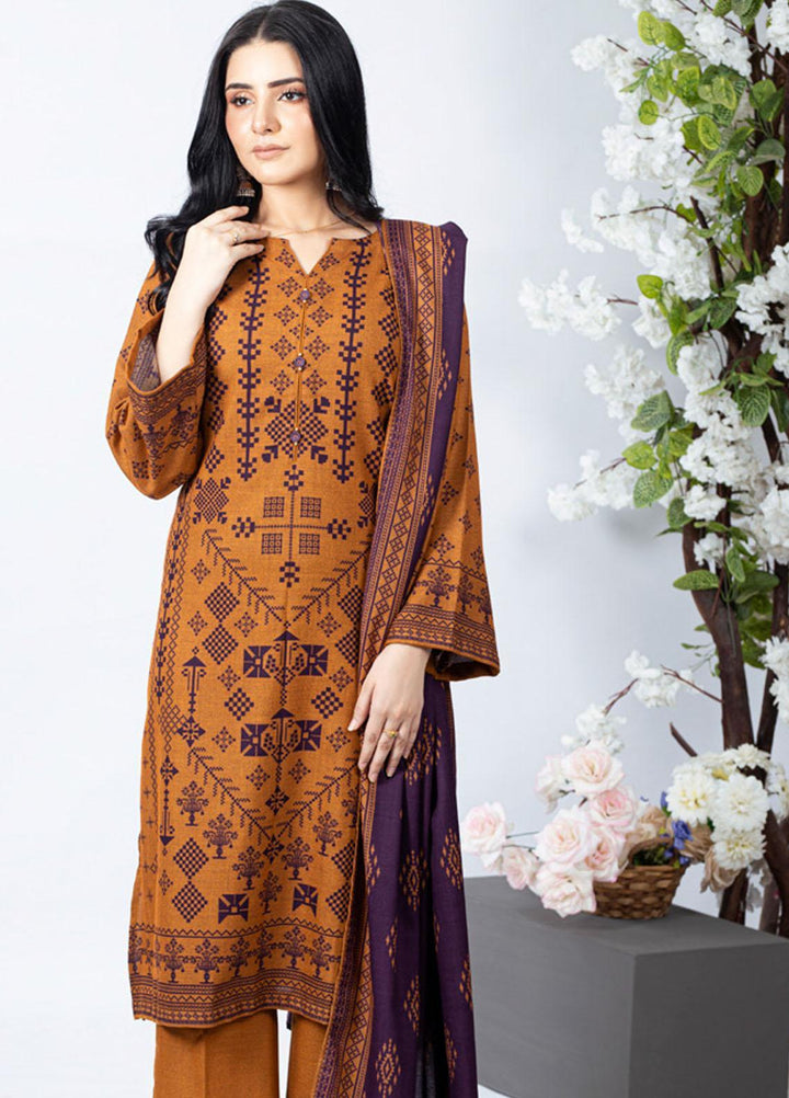 Gul Ahmed Embroidered Dhanak Suits Unstitched 3 Piece GA23WB WNS 32188 A - Winter Collection