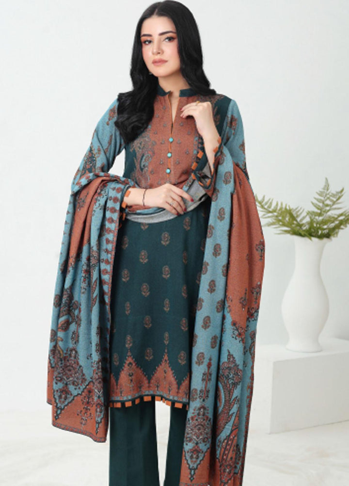 Gul Ahmed Embroidered Dhanak Suits Unstitched 3 Piece GA23WB WNS 32190 A - Winter Collection
