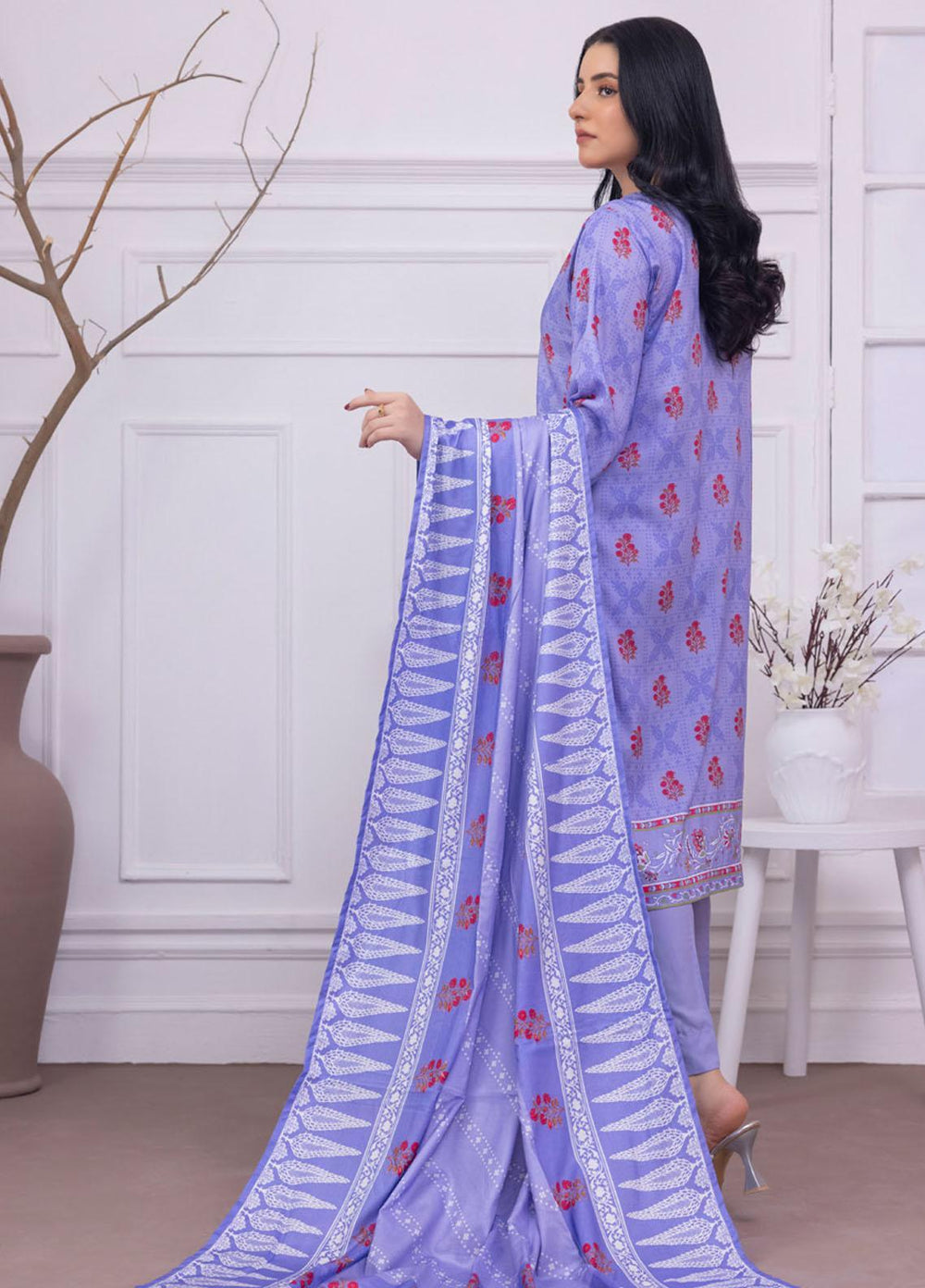 Gul Ahmed Embroidered Linen Suits Unstitched 3 Piece GA23WB WNS 32231 A - Winter Collection