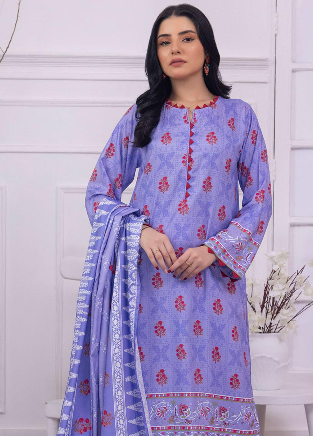 Gul Ahmed Embroidered Linen Suits Unstitched 3 Piece GA23WB WNS 32231 A - Winter Collection