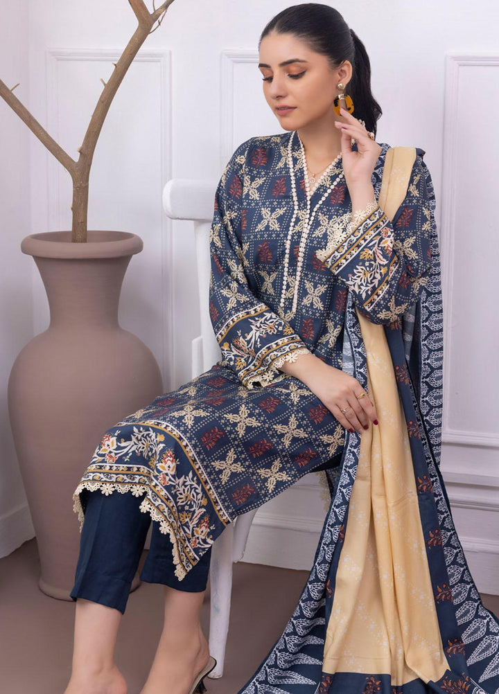 Gul Ahmed Embroidered Linen Suits Unstitched 3 Piece GA23WB WNS 32231 B - Winter Collection