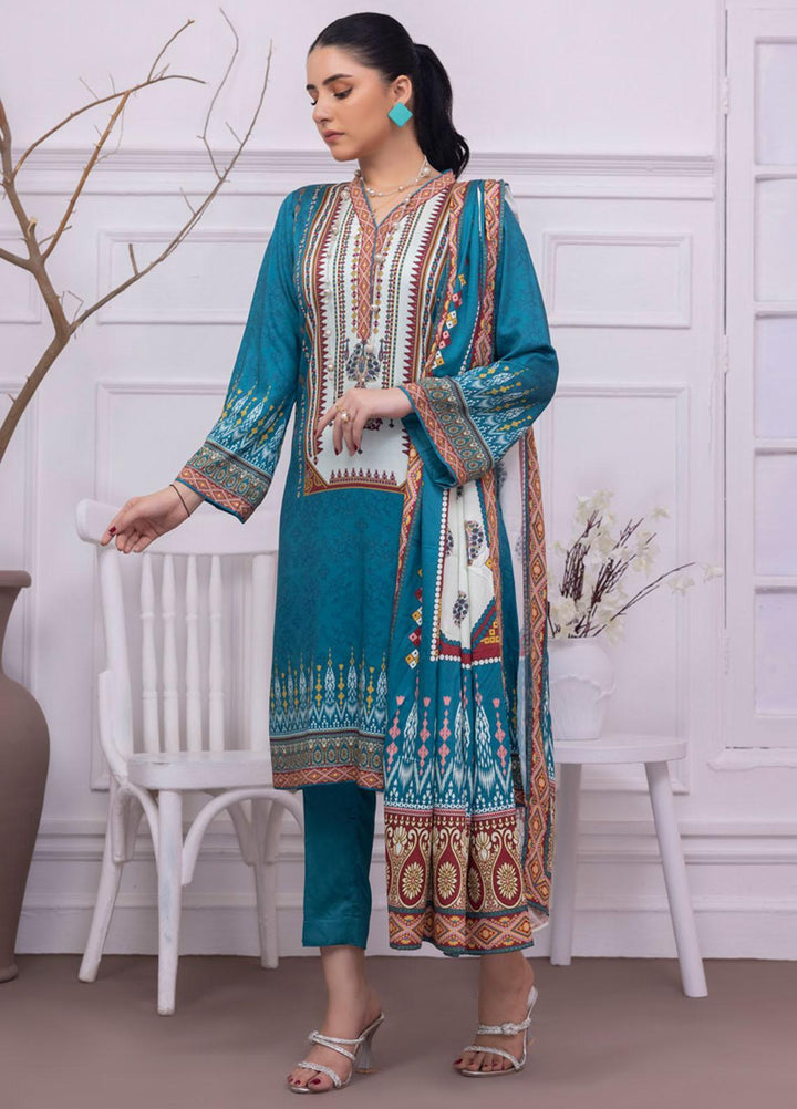 Gul Ahmed Embroidered Cotail Suits Unstitched 3 Piece GA23WB WNS 32251 A - Winter Collection