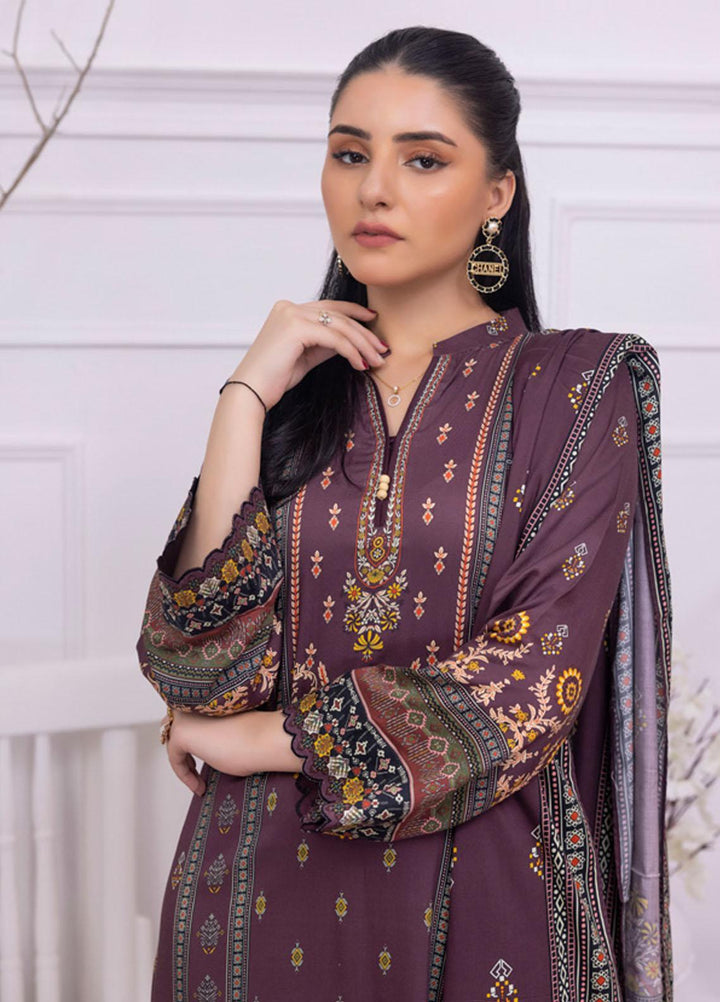 Gul Ahmed Embroidered Cotail Suits Unstitched 3 Piece GA23WB WNS 32255 A - Winter Collection