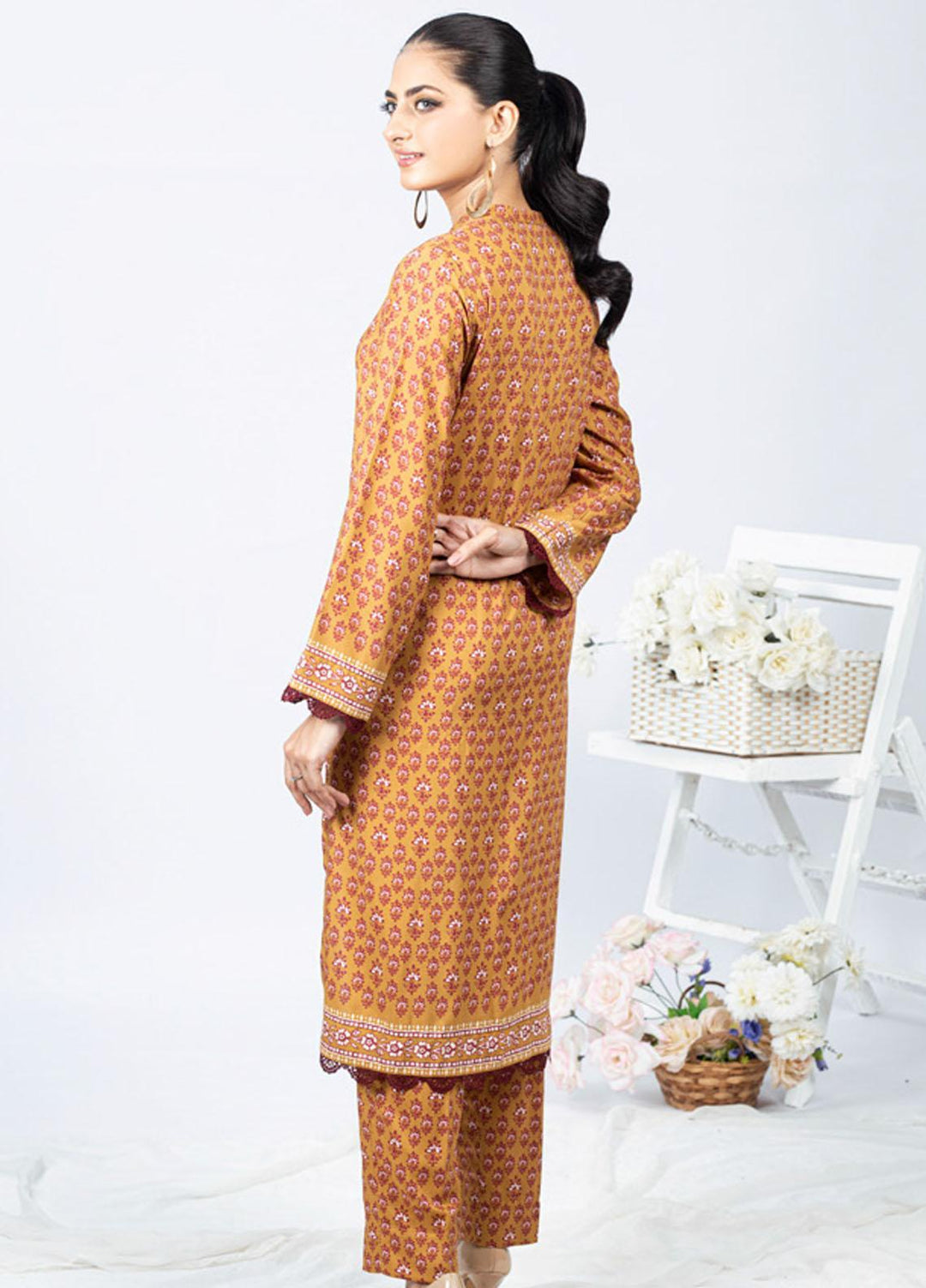 Gul Ahmed Embroidered Linen  Unstitched Kurties GA23WB WNSS 32012 - Winter Collection