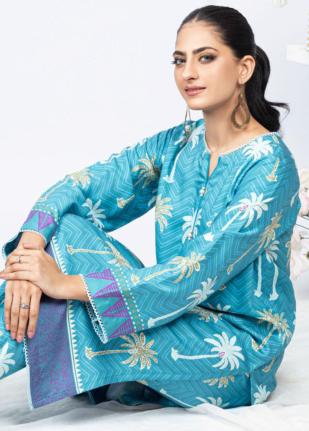 Gul Ahmed Embroidered Linen  Unstitched Kurties GA23WB WNSS 32013 - Winter Collection